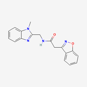 2-(1,2-benzoxazol-3-yl)-N-[(1-methylbenzimidazol-2-yl)methyl]acetamide