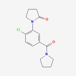 molecular formula C15H17ClN2O2 B7520233 1-[2-Chloro-5-(pyrrolidine-1-carbonyl)phenyl]pyrrolidin-2-one 