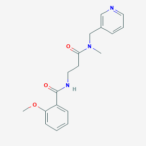 molecular formula C18H21N3O3 B7520248 2-methoxy-N-[3-[methyl(pyridin-3-ylmethyl)amino]-3-oxopropyl]benzamide 