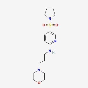 N-(3-morpholin-4-ylpropyl)-5-pyrrolidin-1-ylsulfonylpyridin-2-amine