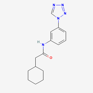 2-Cyclohexyl-N-[3-(1H-1,2,3,4-tetraazol-1-YL)phenyl]acetamide