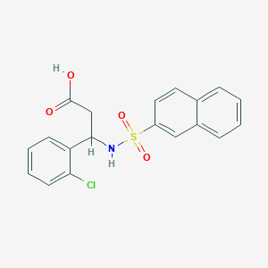 3-(2-Chlorophenyl)-3-(naphthalen-2-ylsulfonylamino)propanoic acid