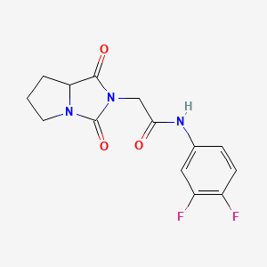 N-(3,4-difluorophenyl)-2-(1,3-dioxo-5,6,7,7a-tetrahydropyrrolo[1,2-c]imidazol-2-yl)acetamide