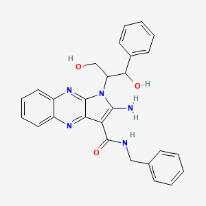 2-amino-N-benzyl-1-(1,3-dihydroxy-1-phenylpropan-2-yl)pyrrolo[3,2-b]quinoxaline-3-carboxamide