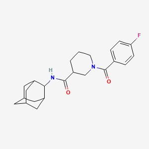 molecular formula C23H29FN2O2 B7520386 N-(2-adamantyl)-1-(4-fluorobenzoyl)piperidine-3-carboxamide 