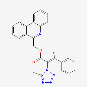 molecular formula C25H19N5O2 B7520394 phenanthridin-6-ylmethyl (Z)-2-(5-methyltetrazol-1-yl)-3-phenylprop-2-enoate 