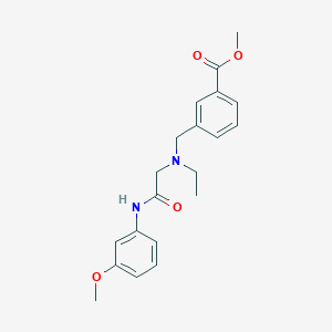 molecular formula C20H24N2O4 B7520397 Methyl 3-[[ethyl-[2-(3-methoxyanilino)-2-oxoethyl]amino]methyl]benzoate 