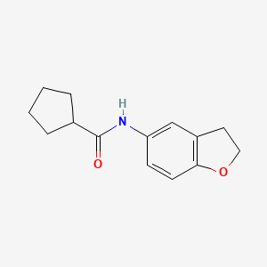 N-(2,3-dihydro-1-benzofuran-5-yl)cyclopentanecarboxamide