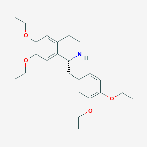 molecular formula C24H33NO4 B7520435 (1R)-1-[(3,4-diethoxyphenyl)methyl]-6,7-diethoxy-3,4-dihydro-1H-isoquinoline 