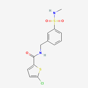 molecular formula C13H13ClN2O3S2 B7520446 5-chloro-N-[[3-(methylsulfamoyl)phenyl]methyl]thiophene-2-carboxamide 