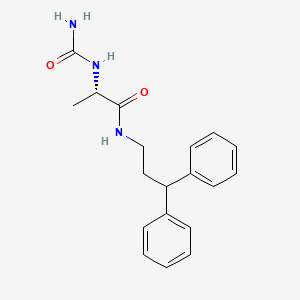 molecular formula C19H23N3O2 B7520473 (2S)-2-(carbamoylamino)-N-(3,3-diphenylpropyl)propanamide 