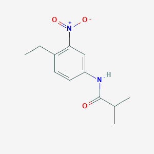 molecular formula C12H16N2O3 B7520492 N-(4-ethyl-3-nitrophenyl)-2-methylpropanamide 