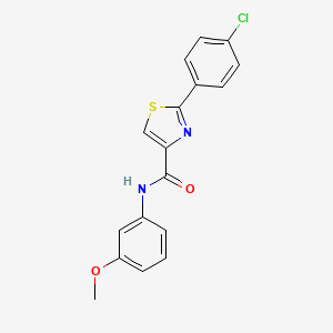 2-(4-chlorophenyl)-N-(3-methoxyphenyl)-1,3-thiazole-4-carboxamide