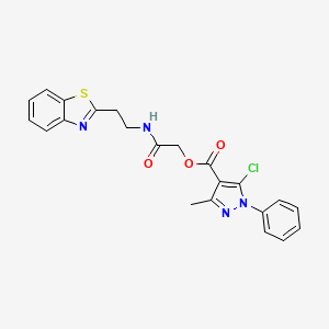 [2-[2-(1,3-Benzothiazol-2-yl)ethylamino]-2-oxoethyl] 5-chloro-3-methyl-1-phenylpyrazole-4-carboxylate