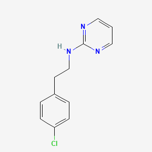 molecular formula C12H12ClN3 B7520529 N-[2-(4-chlorophenyl)ethyl]pyrimidin-2-amine 