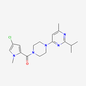 (4-Chloro-1-methylpyrrol-2-yl)-[4-(6-methyl-2-propan-2-ylpyrimidin-4-yl)piperazin-1-yl]methanone