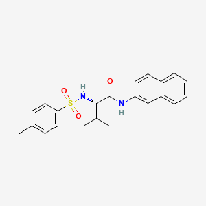 molecular formula C22H24N2O3S B7520545 (2S)-3-methyl-2-[(4-methylphenyl)sulfonylamino]-N-naphthalen-2-ylbutanamide 