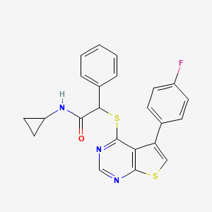 N-cyclopropyl-2-[5-(4-fluorophenyl)thieno[2,3-d]pyrimidin-4-yl]sulfanyl-2-phenylacetamide