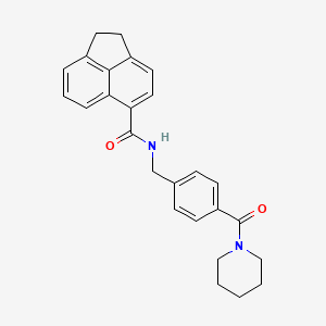 N-[[4-(piperidine-1-carbonyl)phenyl]methyl]-1,2-dihydroacenaphthylene-5-carboxamide