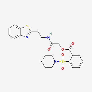 [2-[2-(1,3-Benzothiazol-2-yl)ethylamino]-2-oxoethyl] 2-piperidin-1-ylsulfonylbenzoate