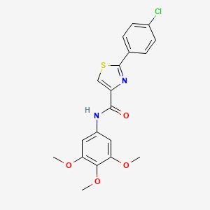 molecular formula C19H17ClN2O4S B7520607 2-(4-chlorophenyl)-N-(3,4,5-trimethoxyphenyl)-1,3-thiazole-4-carboxamide 