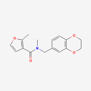 N-(2,3-dihydro-1,4-benzodioxin-6-ylmethyl)-N,2-dimethylfuran-3-carboxamide