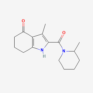 molecular formula C16H22N2O2 B7520616 3-Methyl-2-(2-methylpiperidine-1-carbonyl)-1,5,6,7-tetrahydroindol-4-one 