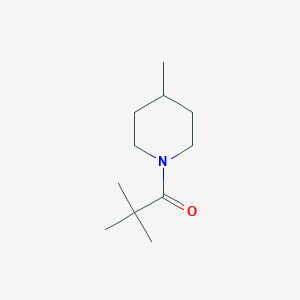 molecular formula C11H21NO B7520620 2,2-二甲基-1-(4-甲基哌啶-1-基)丙-1-酮 