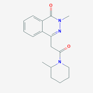 molecular formula C17H21N3O2 B7520642 2-Methyl-4-[2-(2-methylpiperidin-1-yl)-2-oxoethyl]phthalazin-1-one 