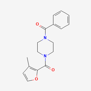 molecular formula C17H18N2O3 B7520662 [4-(3-Methylfuran-2-carbonyl)piperazin-1-yl]-phenylmethanone 