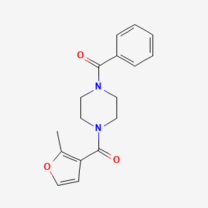 molecular formula C17H18N2O3 B7520663 [4-(2-Methylfuran-3-carbonyl)piperazin-1-yl]-phenylmethanone 