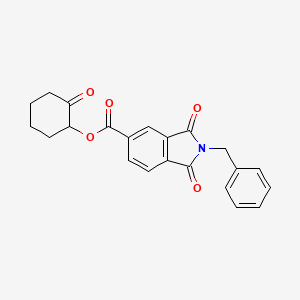 molecular formula C22H19NO5 B7520689 (2-Oxocyclohexyl) 2-benzyl-1,3-dioxoisoindole-5-carboxylate 