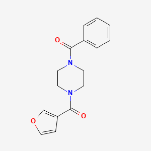 molecular formula C16H16N2O3 B7520695 [4-(Furan-3-carbonyl)piperazin-1-yl]-phenylmethanone 