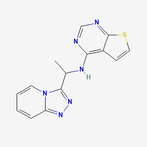 N-[1-([1,2,4]triazolo[4,3-a]pyridin-3-yl)ethyl]thieno[2,3-d]pyrimidin-4-amine