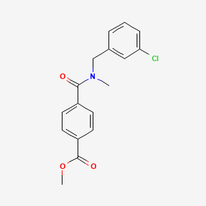 molecular formula C17H16ClNO3 B7520711 Methyl 4-[(3-chlorophenyl)methyl-methylcarbamoyl]benzoate 