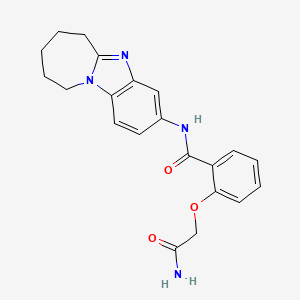 molecular formula C21H22N4O3 B7520768 2-(2-amino-2-oxoethoxy)-N-(7,8,9,10-tetrahydro-6H-azepino[1,2-a]benzimidazol-3-yl)benzamide 