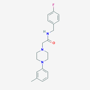 N-[(4-fluorophenyl)methyl]-2-[4-(3-methylphenyl)piperazin-1-yl]acetamide