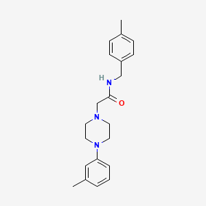 N-[(4-methylphenyl)methyl]-2-[4-(3-methylphenyl)piperazin-1-yl]acetamide