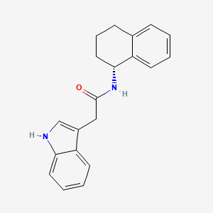 molecular formula C20H20N2O B7520836 2-(1H-indol-3-yl)-N-[(1R)-1,2,3,4-tetrahydronaphthalen-1-yl]acetamide 