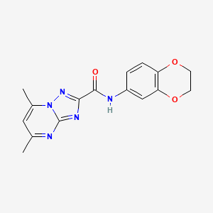 N-(2,3-dihydro-1,4-benzodioxin-6-yl)-5,7-dimethyl-[1,2,4]triazolo[1,5-a]pyrimidine-2-carboxamide