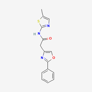 N-(5-methyl-1,3-thiazol-2-yl)-2-(2-phenyl-1,3-oxazol-4-yl)acetamide