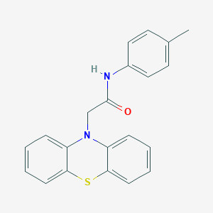 molecular formula C21H18N2OS B7520855 N-(4-methylphenyl)-2-phenothiazin-10-ylacetamide 