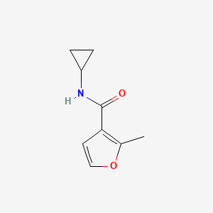 molecular formula C9H11NO2 B7520884 N-cyclopropyl-2-methylfuran-3-carboxamide 