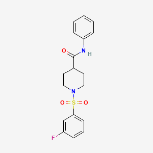 1-(3-fluorophenyl)sulfonyl-N-phenylpiperidine-4-carboxamide