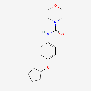 molecular formula C16H22N2O3 B7520896 N-(4-cyclopentyloxyphenyl)morpholine-4-carboxamide 