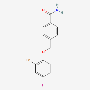 4-[(2-Bromo-4-fluorophenoxy)methyl]benzamide