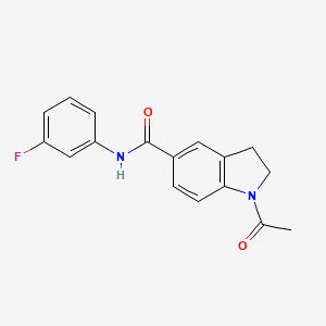 1-acetyl-N-(3-fluorophenyl)indoline-5-carboxamide