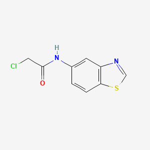 molecular formula C9H7ClN2OS B7520921 N-(1,3-benzothiazol-5-yl)-2-chloroacetamide 