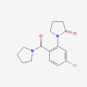 1-[5-Chloro-2-(pyrrolidine-1-carbonyl)phenyl]pyrrolidin-2-one