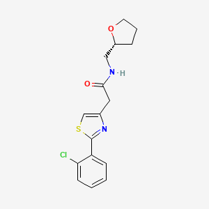 2-[2-(2-chlorophenyl)-1,3-thiazol-4-yl]-N-[[(2R)-oxolan-2-yl]methyl]acetamide